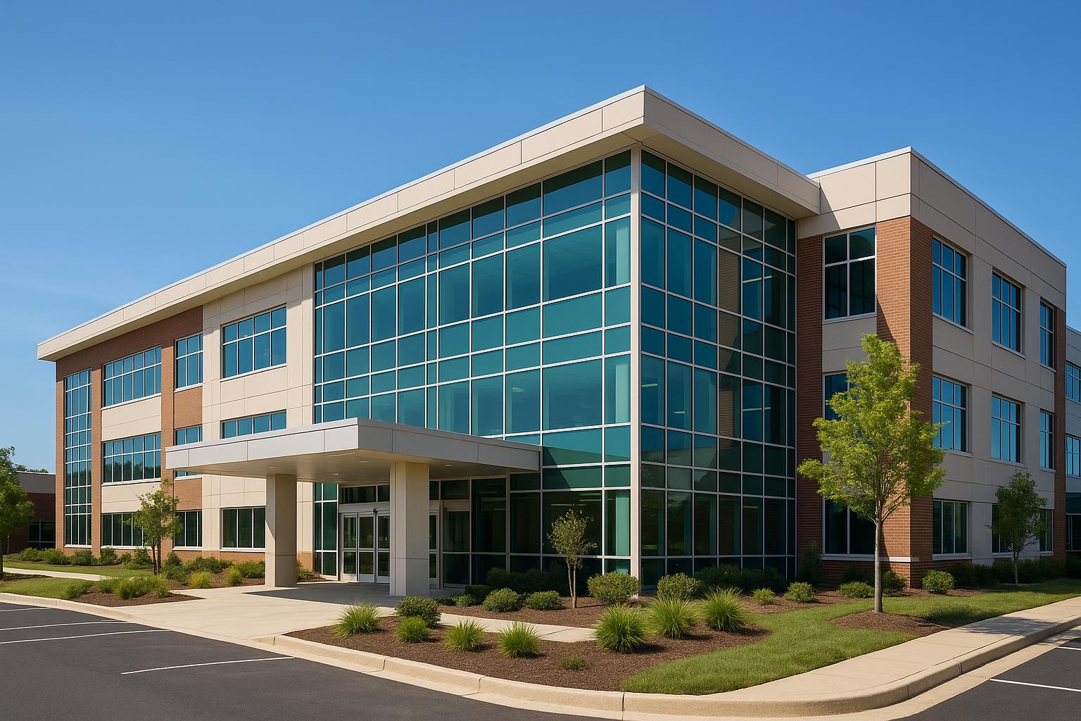 Modern medical facility exterior